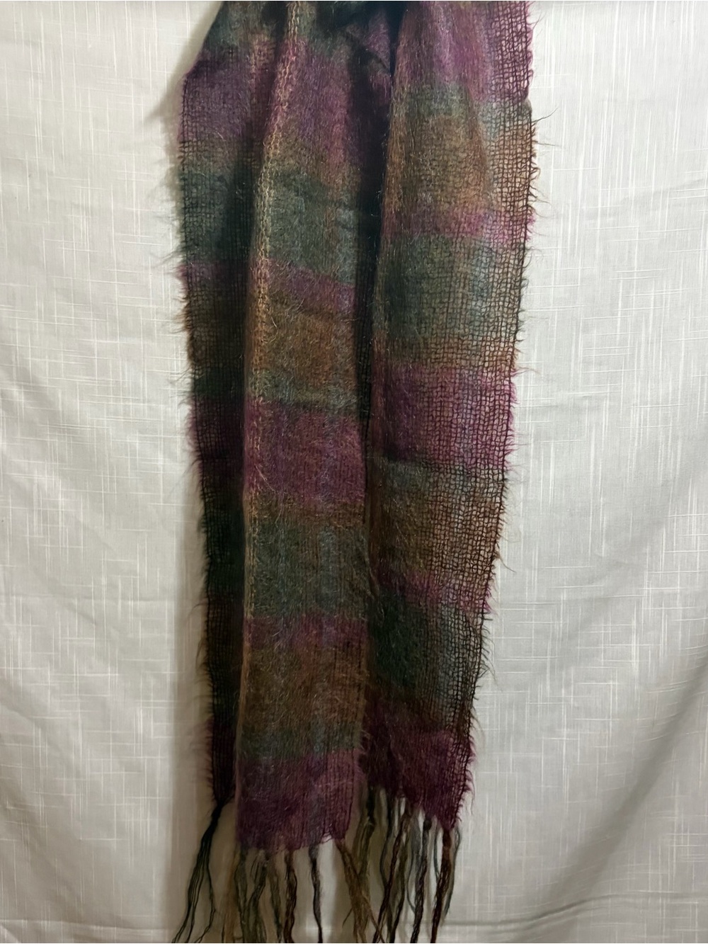 Handwoven wool scarf